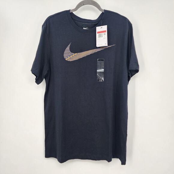 New NWT Nike Men's The Nike Tee Dri- Fit‎ Black Logo Size Large - Picture 1 of 5
